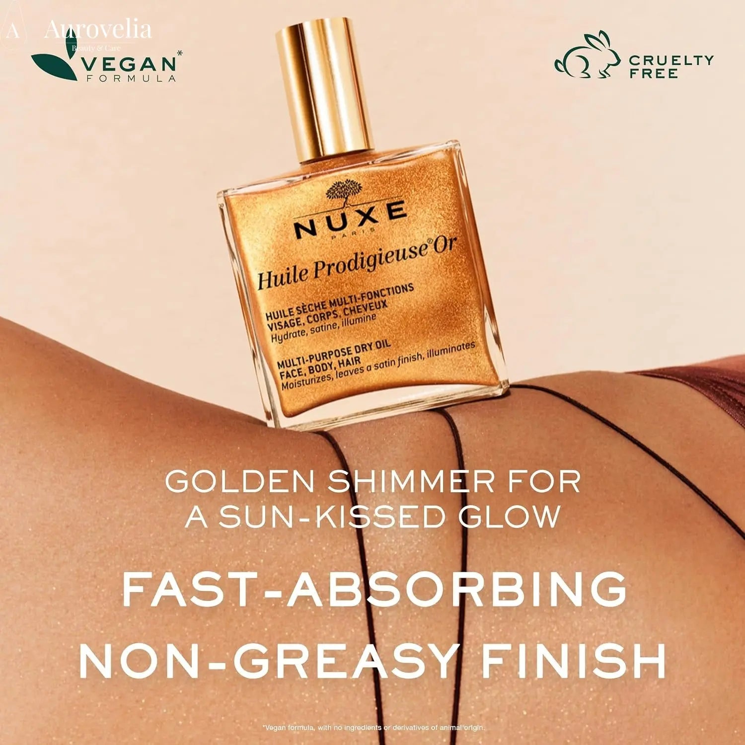 NUXE Huile Prodigieuse Shimmer Body Oil for Skin & Hair