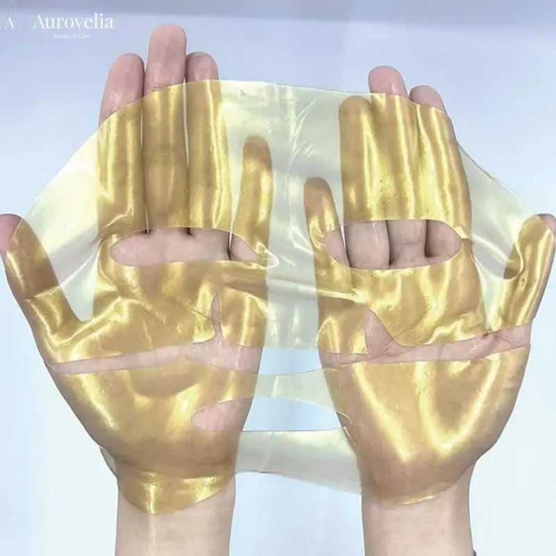 24K Gold Bio Collagen Face Mask, Hydrating Bio Collagen Mask Overnight Collagen Mask Hydrating Collagen Real Deep Mask Skin (34G X2Ea) - Aurovelia Beauty