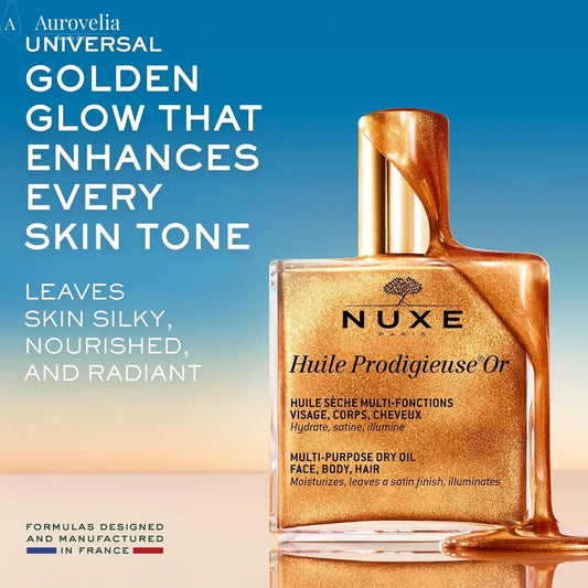 NUXE Huile Prodigieuse Shimmer Body Oil for Skin & Hair