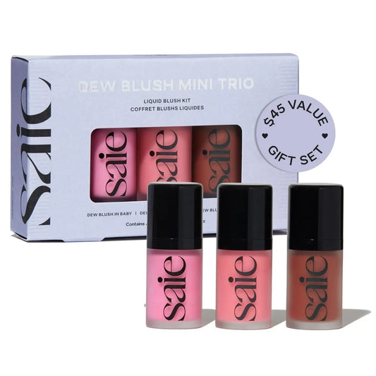 Dew Blush Trio Gift Set, Baby, Sweetie, & Spicy (3 Ct) | Hydrating Liquid Cream Blush Stick with Skin-Loving Formula, Blendable, Dewy Blush Set for a Natural, Streak-Free Cheek Tint - Aurovelia Beauty