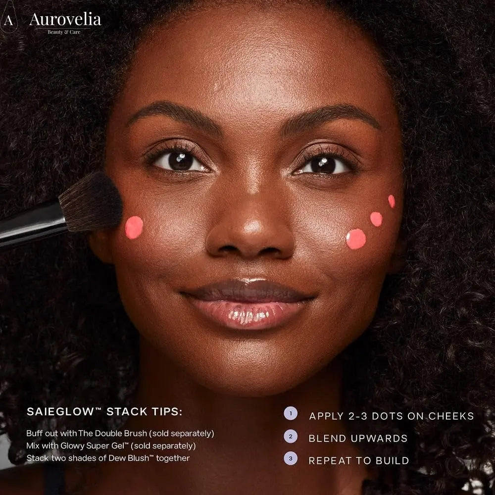 Dew Blush Trio Gift Set, Baby, Sweetie, & Spicy (3 Ct) | Hydrating Liquid Cream Blush Stick with Skin-Loving Formula, Blendable, Dewy Blush Set for a Natural, Streak-Free Cheek Tint - Aurovelia Beauty