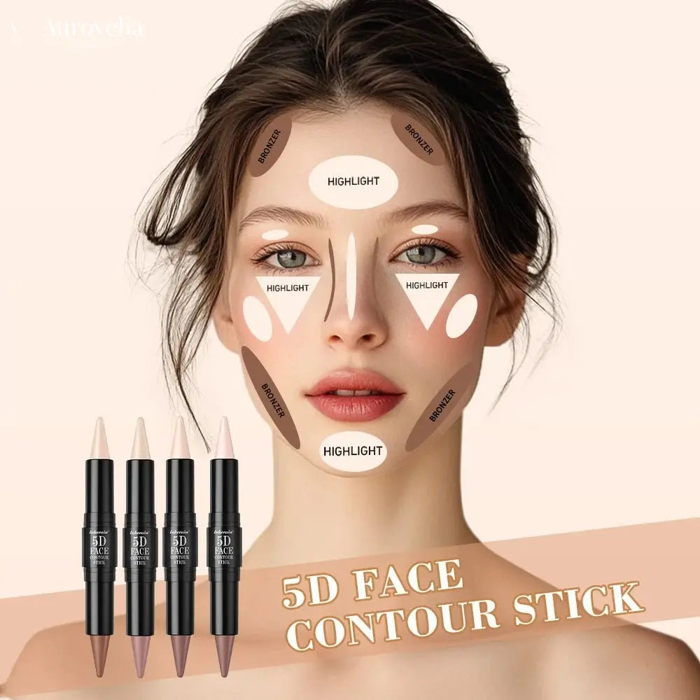Dual-Ended Waterproof Contour Stick - Long-Lasting 12-Hour Wear - Aurovelia Beauty