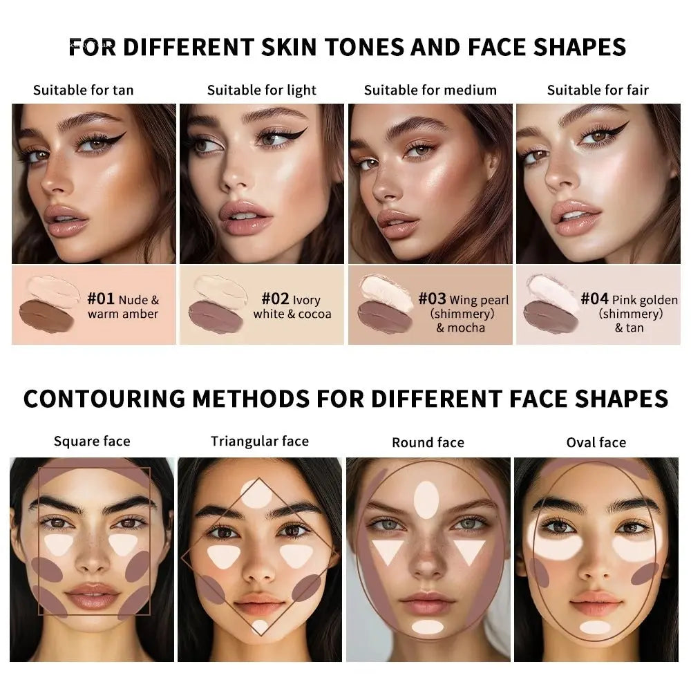 Dual-Ended Waterproof Contour Stick - Long-Lasting 12-Hour Wear - Aurovelia Beauty
