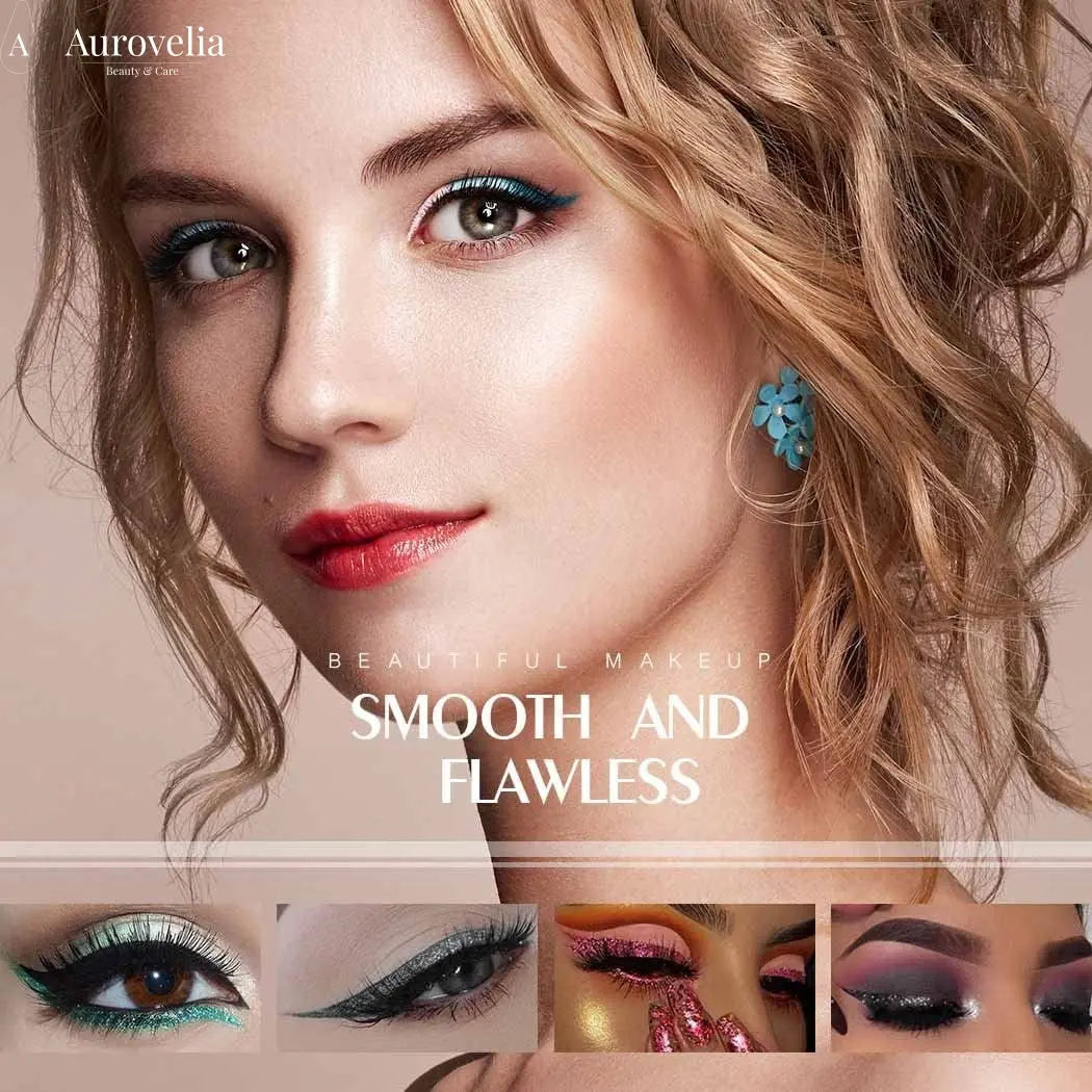 Glitter Liquid Eyeliner Shimmer Eye Liner Metallic Cosplay Eyeshadow Cosmetics for Women and Girls Pack of 1 (B-Pink) - Aurovelia Beauty