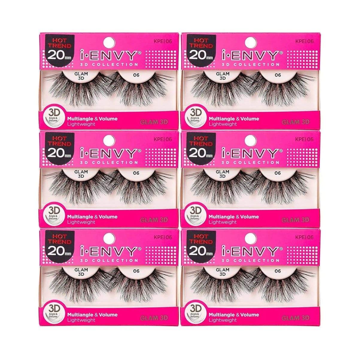 I-Envy 3D Glam Collection Multi-Angle & Volume (6 PACK, KPEI06) - Aurovelia Beauty