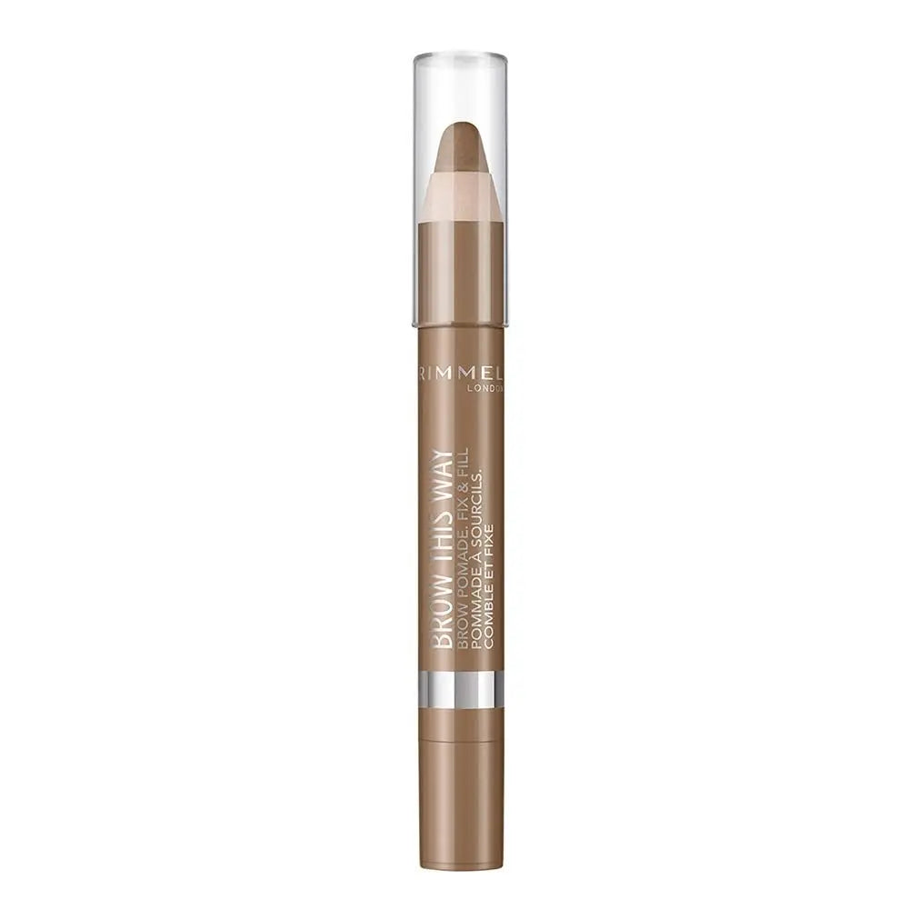 London Brow This Way Brow Pomade Fix & Fill, Soft Brow Crayon, Medium Brown, 3.25 G - Aurovelia Beauty