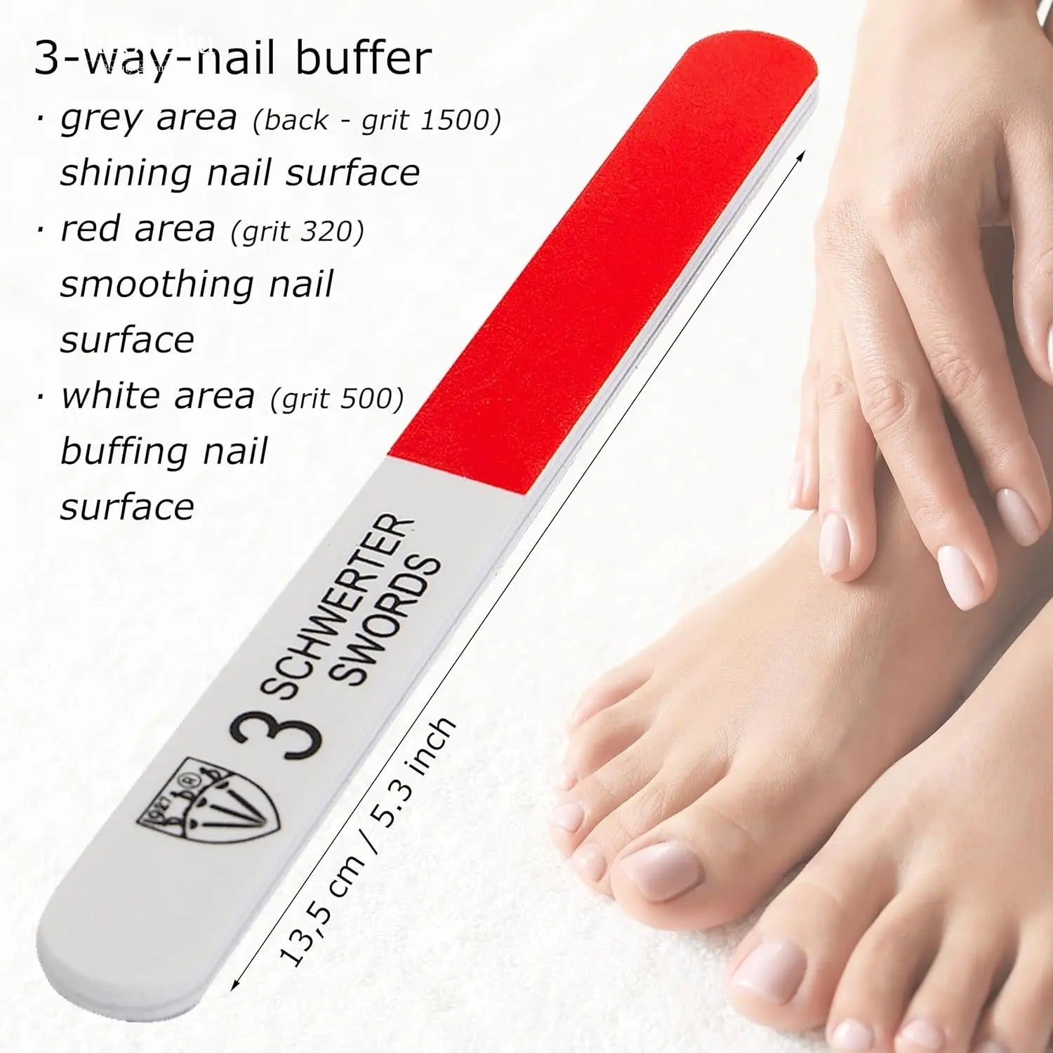 - Sapphire Metal Nail File Set 2 Pieces with 1 PIECE 3-Way Nail Buffer – Nail Care Made in Solingen/Germany - Aurovelia Beauty
