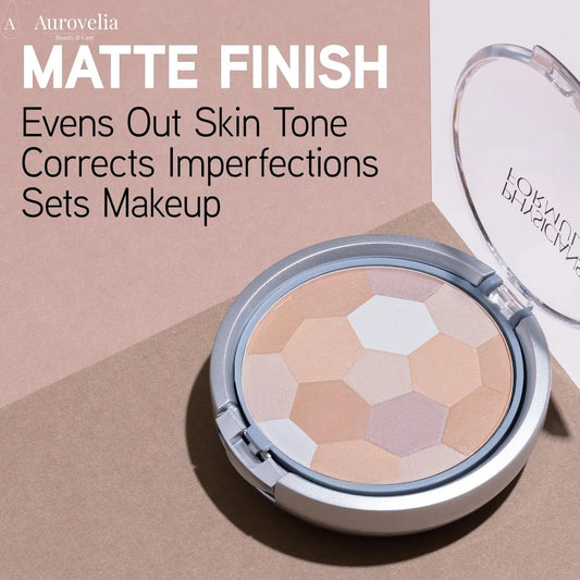 Setting Powder Palette Multi-Colored Pressed Finishing Powder Translucent, Natural Coverage, Dermatologist Tested, Clinicially Tested - Aurovelia Beauty