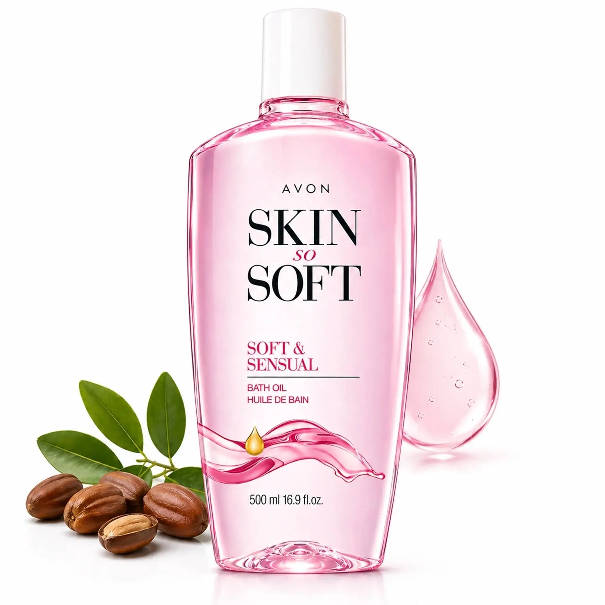 Skin so Soft Soft and Sensual Argan Oil Moisturizing Bath Oil for Women, 16.9 Fl Oz - Aurovelia Beauty