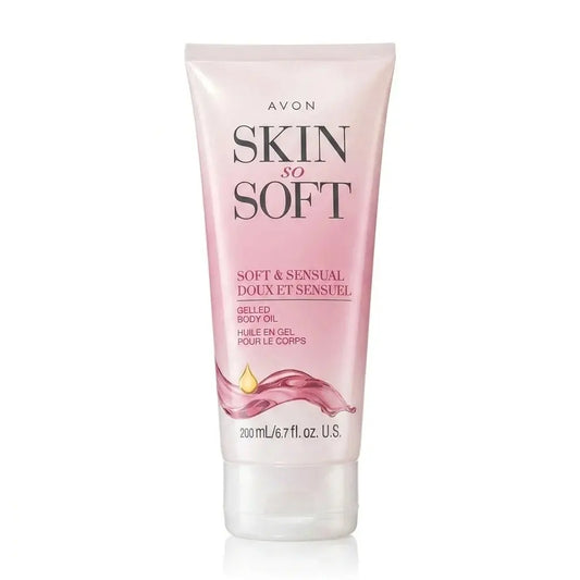 Skin so Soft Soft & Sensual Gelled Body Oil for Dry & Sensitive Skin – Hydrating Body Moisturizer with Argan Oil for Glowing Skin – Non-Greasy Floral Scented Gel, 6.76 Fl Oz - Aurovelia Beauty